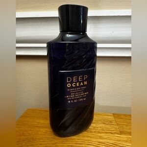 New Bath Body Works DEEP OCEAN MEN 3-in-1 Hair Face Body Wash Shower Gel 10 oz
